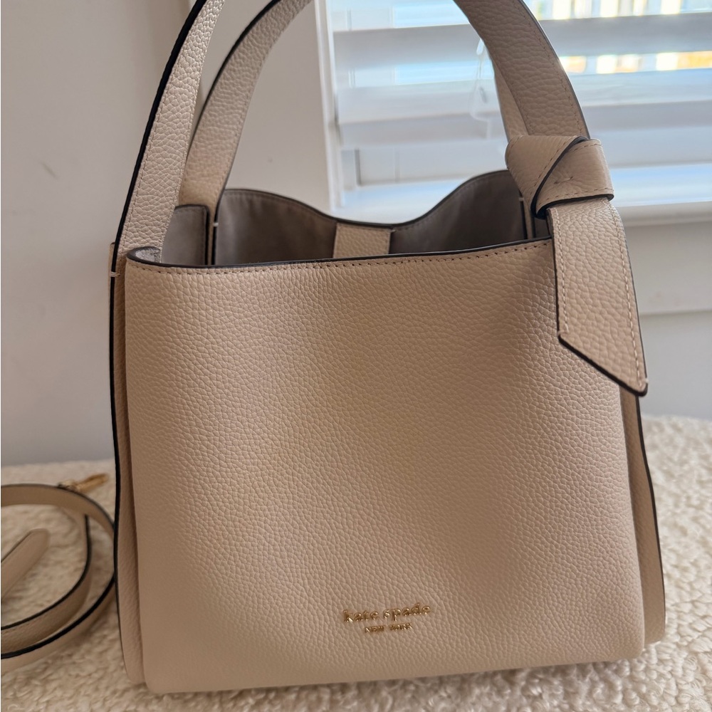 kate spade Cream Pebbled Leather Shoulder Bag - Picture 2 of 12